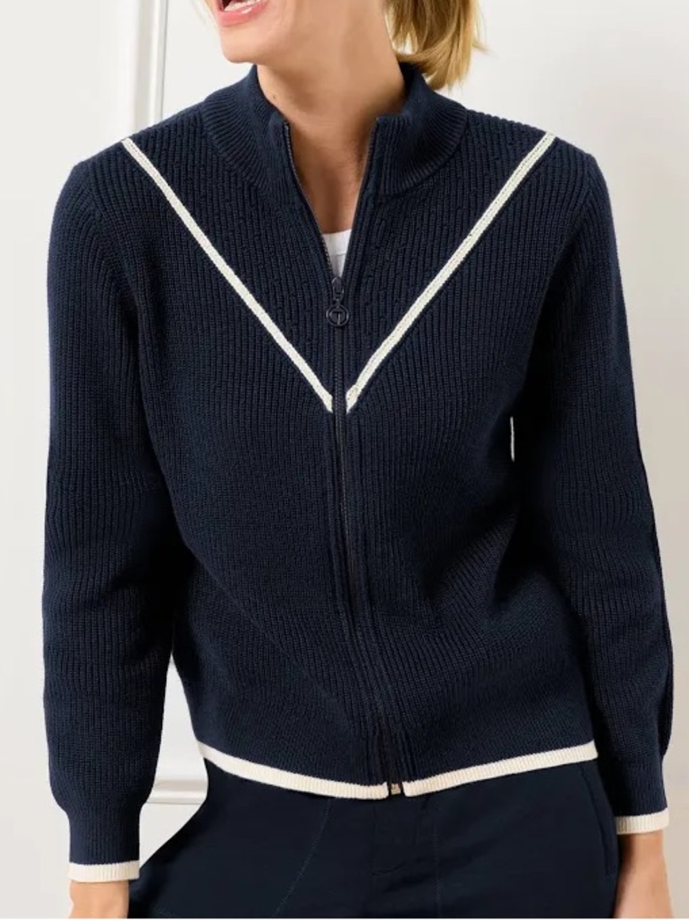 Talbots Coolmax Full Zip Sweater Jacket size MP